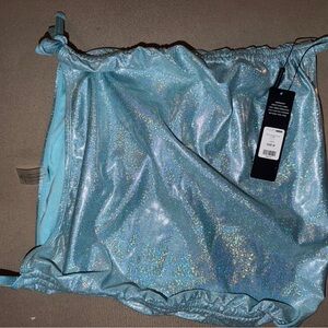 Fashion Nova Iridescent Blue Swim Coverup